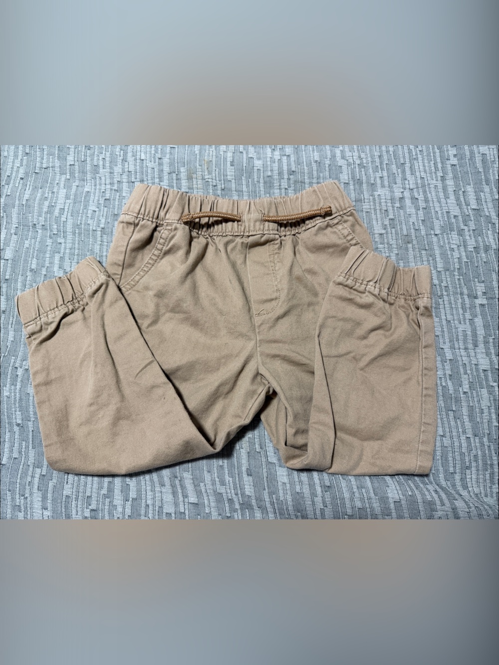 Boys 3T Beige Elastic Waist Casual Pants